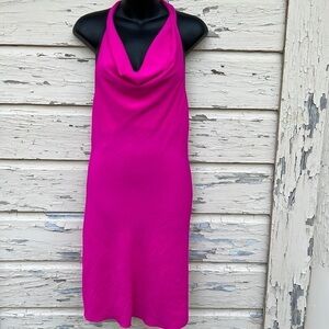 See You Monday Hot Pink Barbiecore Backless Halter Sexy Boutique Mini Dress H14